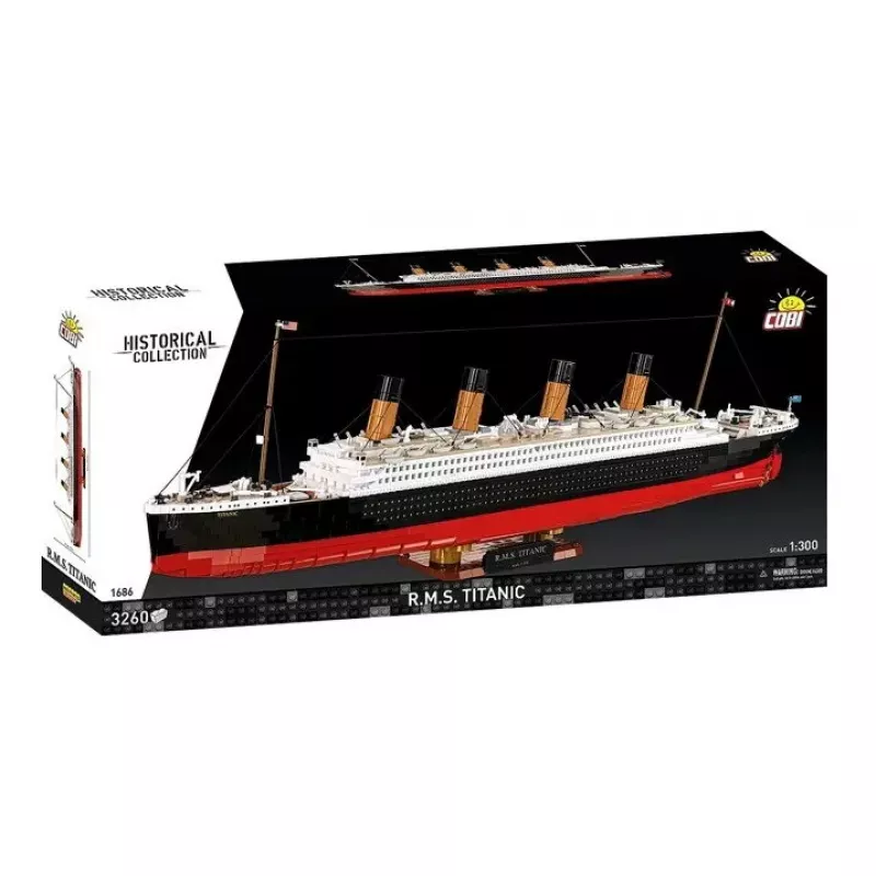 Konstravimo rinkinys Cobi R.M.S. Titanic modelis, 3 260 plastikinių blokelių (COBI-1686)
