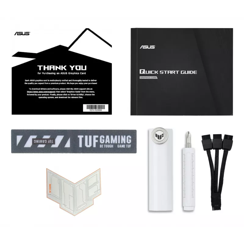 Vaizdo plokštė ASUS TUF NVIDIA GeForce RTX 5070 Ti 16 GB GDDR7 256 bitų PCIe 5.0 3 ventiliatoriai balta