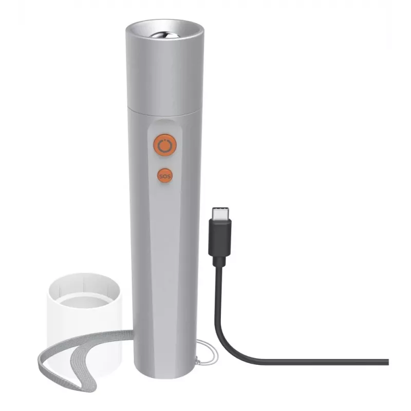Rankinis žibintuvėlis Hama FL350-C sidabrinis LED 3W USB įkraunamas
