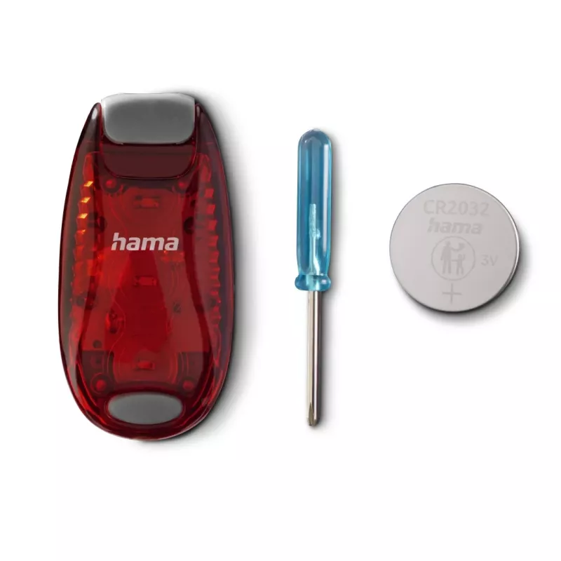 LED lempa Hama SL-DUO pilka raudona baterija CR2032 55mm 28mm 20mm