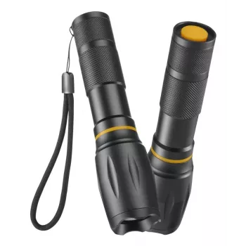 LED žibintuvėlis HAMA W200 aliuminis, 3 režimai, priartinimo fokusavimas