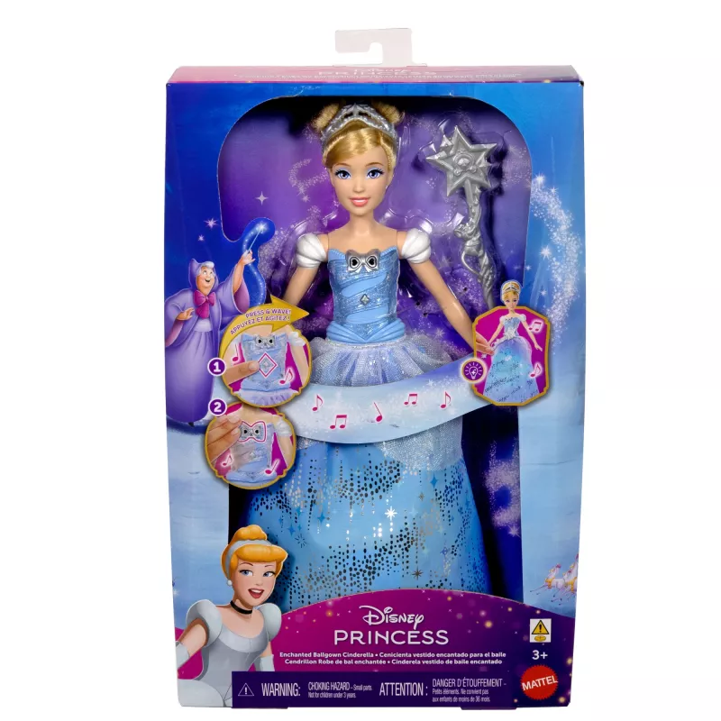 Disney Princesė Užburta Pokylių Suknelė Pelenė Mados Lėlė su Šviesomis ir Garsais, Įkvėpta Filmo