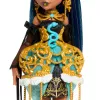 Monster High Scary Sweet Birthday lėlė Cleo De Nile su vakarėlio suknele, balionu ir dovana