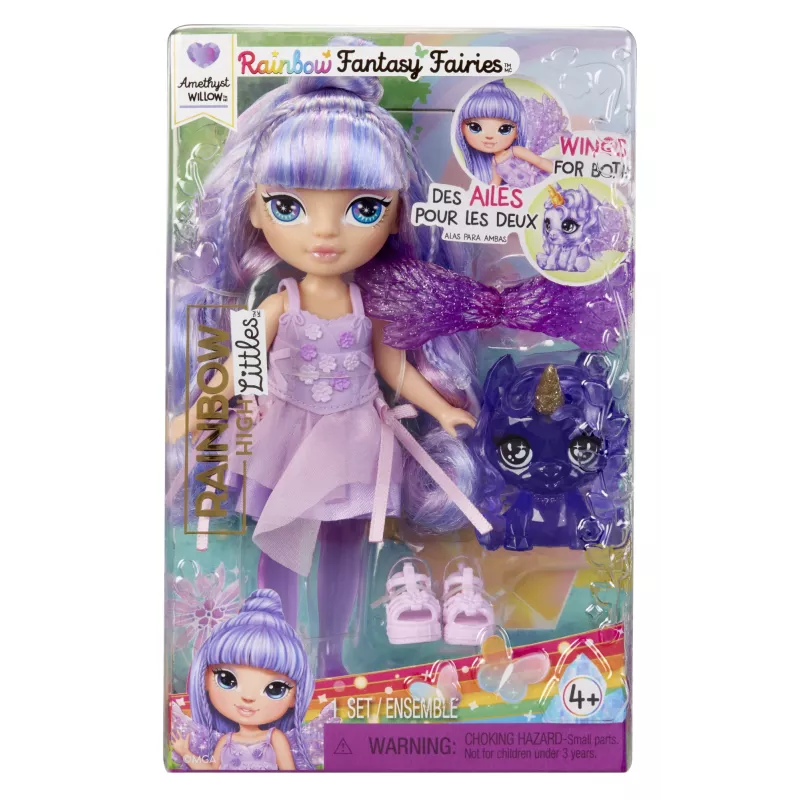 Rainbow High Littles „Rainbow Fantasy Fairies“ lėlė – Amethyst (violetinė)