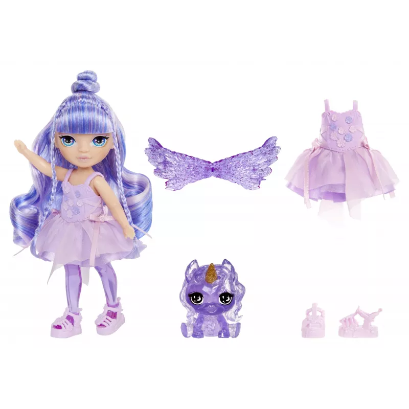 Rainbow High Littles „Rainbow Fantasy Fairies“ lėlė – Amethyst (violetinė)