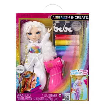 Rainbow High Air Brush & Create Fashion Dolls -Žalios akys, Madų lėlė, Moteriška, 4 m., Berniukas/Mergaitė, 280 mm, Daugiaspalvė