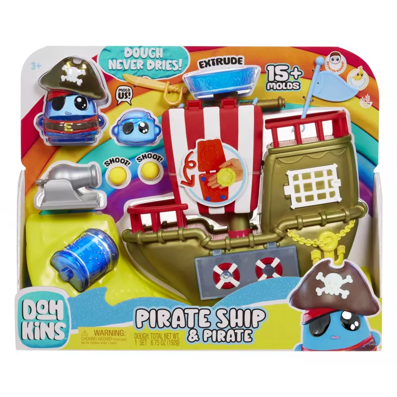 MGA Entertainment DohKins Piratų laivo žaidimo rinkinys, Modelino rinkinys, Įvairiaspalvis, Vaikams, Berniukams/Mergaitėms, nuo 3 iki 99 metų