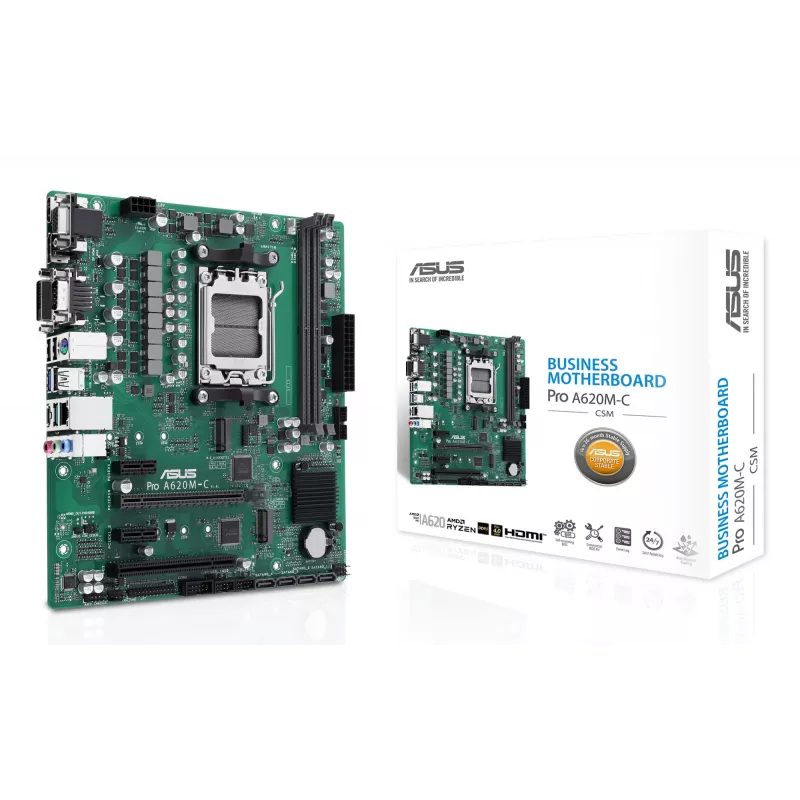 Motininė plokštė ASUS PRO A620M-C-CSM AMD A620 Socket AM5 micro ATX