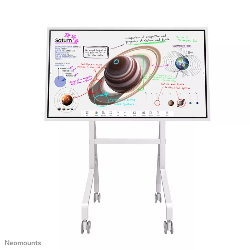 Neomounts FL50-515WH1 Samsung Flip vežimėlis 55–65 colių ekranams, pasukamas, reguliuojamas aukštis, balta