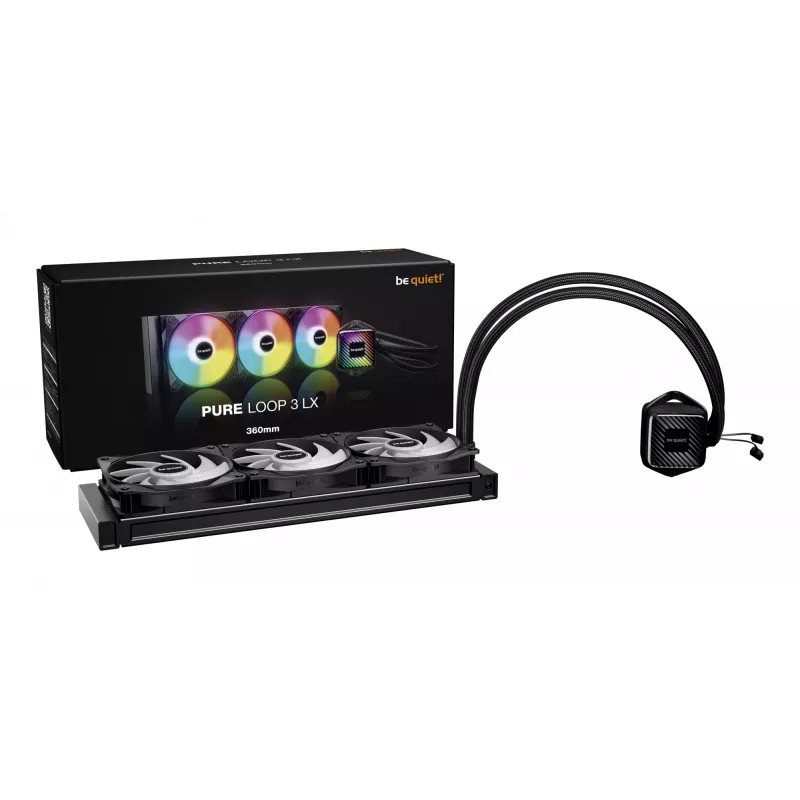 be quiet! PURE LOOP 3 LX Procesoriaus aušinimo sistema „viskas viename“ 12 cm Juoda 1 vnt.