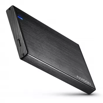 Axagon EE25-XA6C kompaktiška aliumininė USB-C 5 Gbps – SATA 6G išorinė dėžutė 2,5 colio SSD/HDD