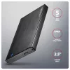 Axagon EE25-XA6C kompaktiška aliumininė USB-C 5 Gbps – SATA 6G išorinė dėžutė 2,5 colio SSD/HDD