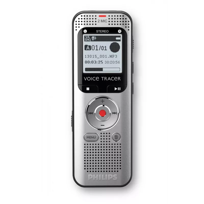 Diktofonas Philips Voice Tracer DVT2015 Vidinė atmintis Flash kortelė Sidabrinė 2370 val. įrašymo trukmė