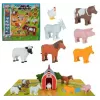MALIK Magnetic Mini Animals Set 62333 — Ūkio tematikos magnetinių žaislų figūrėlės mažyliams