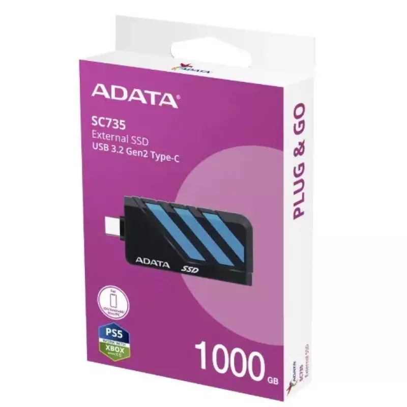 Išorinis SSD diskas ADATA 1 TB 2,5 colio USB 3.2 SC735