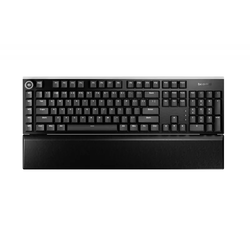 Mechaninė žaidimų klaviatūra be quiet! Light Mount Silent Tactile USB QWERTY US English, RGB, pilno dydžio, USB Type-A – Type-C laidas