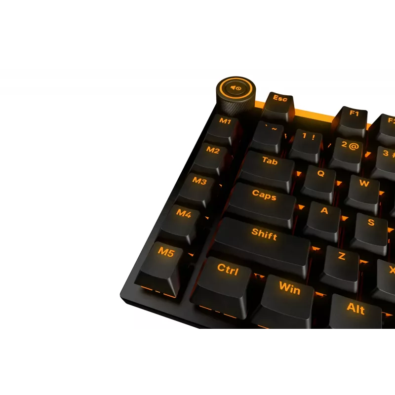 Mechaninė žaidimų klaviatūra be quiet! Light Mount Silent Tactile USB QWERTY US English, RGB, pilno dydžio, USB Type-A – Type-C laidas