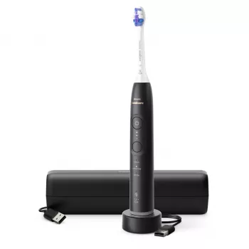 Philips Sonicare 6500 Series HX7411/02 garsinis elektrinis dantų šepetėlis su programėle, 62 000 judesių/min., slėgio jutiklis, laikmatis, juodas