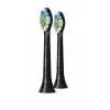 Philips Sonicare Optimal White HX6062/88 2 vnt. šepetėlių galvučių rinkinys, 2 vnt., Juoda, 3 mėn., Vidutinio kietumo, 62000 judesių per minutę, Philips