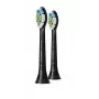 Philips Sonicare Optimal White HX6062/88 2 vnt. šepetėlių galvučių rinkinys, 2 vnt., Juoda, 3 mėn., Vidutinio kietumo, 62000 judesių per minutę, Philips
