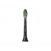 Philips Sonicare Optimal White HX6062/88 2 vnt. šepetėlių galvučių rinkinys, 2 vnt., Juoda, 3 mėn., Vidutinio kietumo, 62000 judesių per minutę, Philips