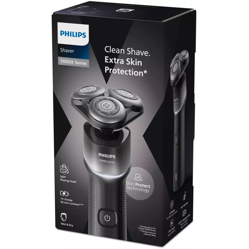 Philips Shaver 5000X serijos X5004/00 elektrinis barzdaskutė, skirta naudoti šlapiai ir sausai