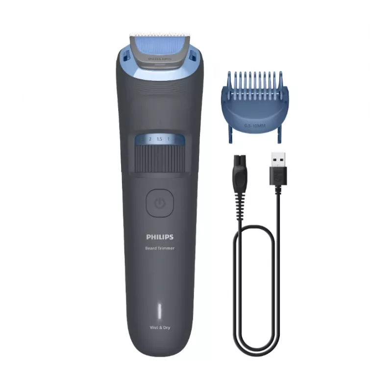 “Philips Beard Trimmer 3000” serijos BT3617/15 barzdos kirpimo mašinėlė su užapvalintais antgaliais
