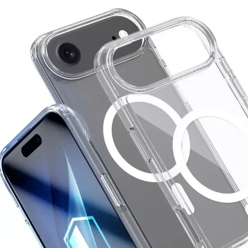 3MK telefono dėklas Apple iPhone 17 Air — permatomas TPU/PU dėklas, tinka 6,5 colių (16,5 cm) ekranui