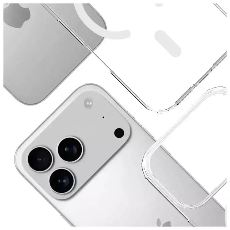 Apsauginis dėklas 3MK Armor MagCase, skirtas Apple iPhone 17 Pro, magnetinis tvirtinimas, permatoma / dūminė apdaila