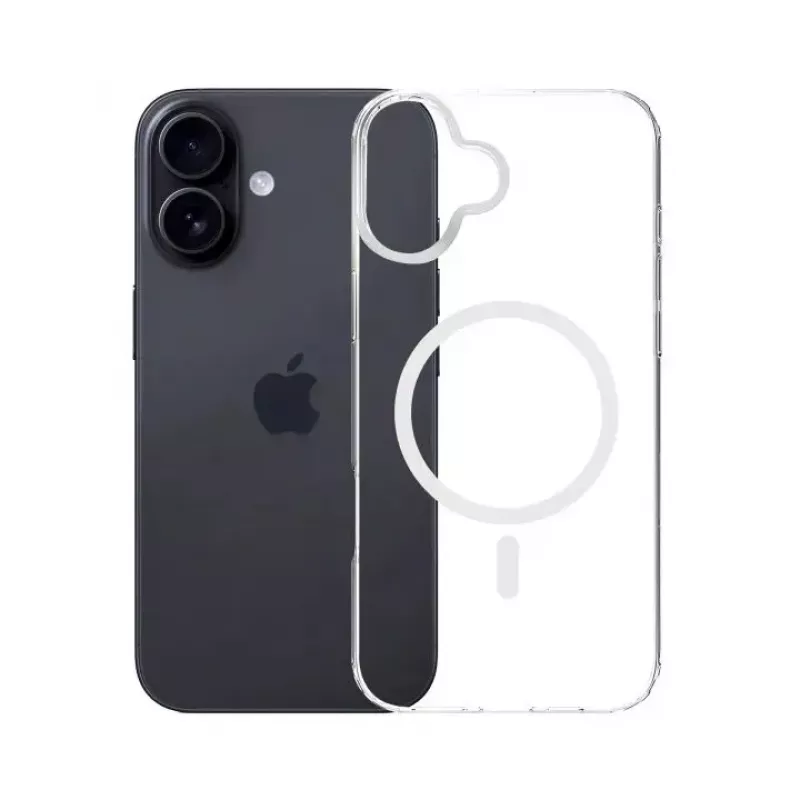 Telefono dėklas 3MK, skirtas Apple iPhone 17, permatomas TPU/PU dėklas, 6,3 colio (16 cm) ekranui