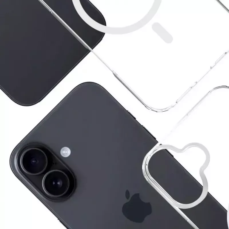 Telefono dėklas 3MK, skirtas Apple iPhone 17, permatomas TPU/PU dėklas, 6,3 colio (16 cm) ekranui