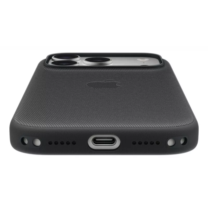 Dangtelis Apple iPhone 17 Pro TechWoven Case su MagSafe Juoda