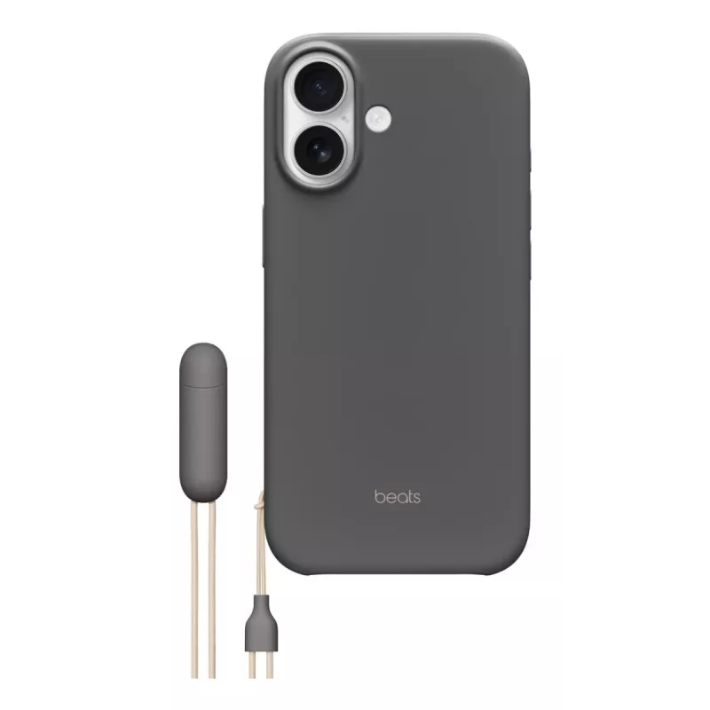 APPLE Beats iPhone 17 - atverčiamas dėklas su stovu, MagSafe ir kameros valdymu - Granito pilkumo