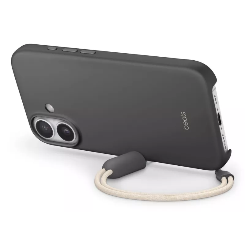 APPLE Beats iPhone 17 - atverčiamas dėklas su stovu, MagSafe ir kameros valdymu - Granito pilkumo
