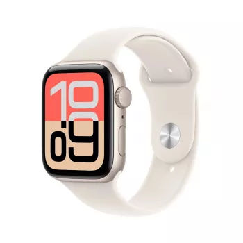 Apple Watch SE 3 GPS 44mm Starlight aliuminio korpusas su Starlight sportine apyranke M/L