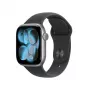 Apple Watch Series 11 GPS + Cellular 42mm erdvės pilkos spalvos aliuminio korpusas su juodu sportiniu dirželiu - S/M