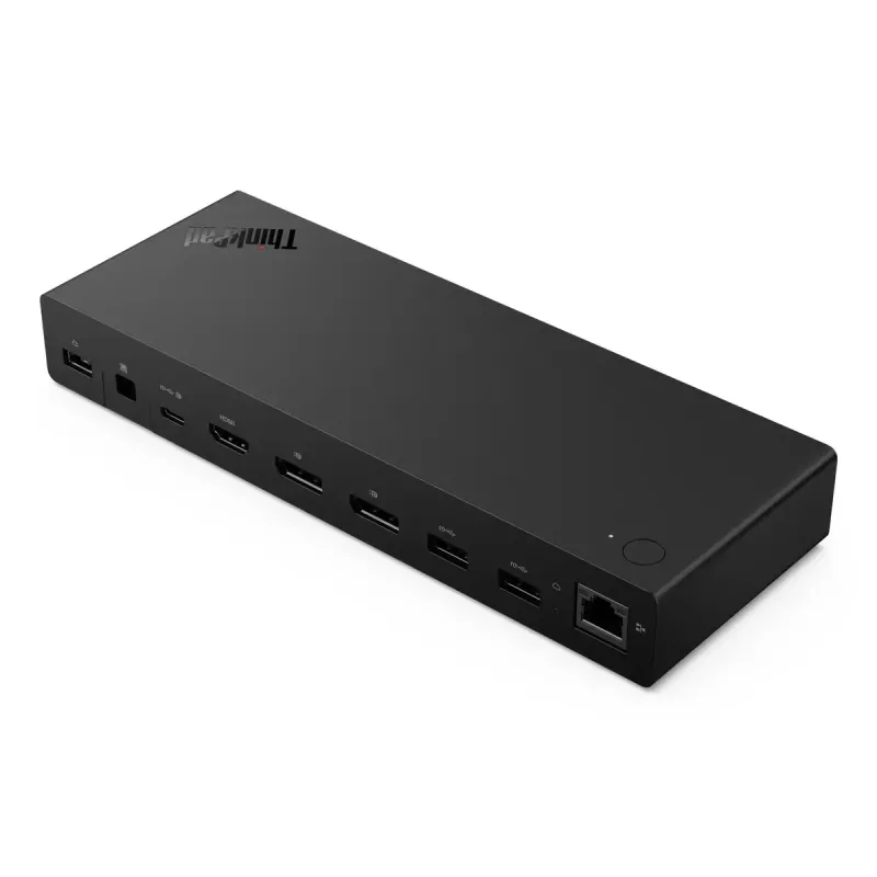 Prijungimo stotelė Lenovo ThinkPad USB4 Smart Dock 5500 — USB4 priegloba, 4x USB-A Gen2, HDMI, Gigabit Ethernet, 135W adapteris, Eclipse Juoda