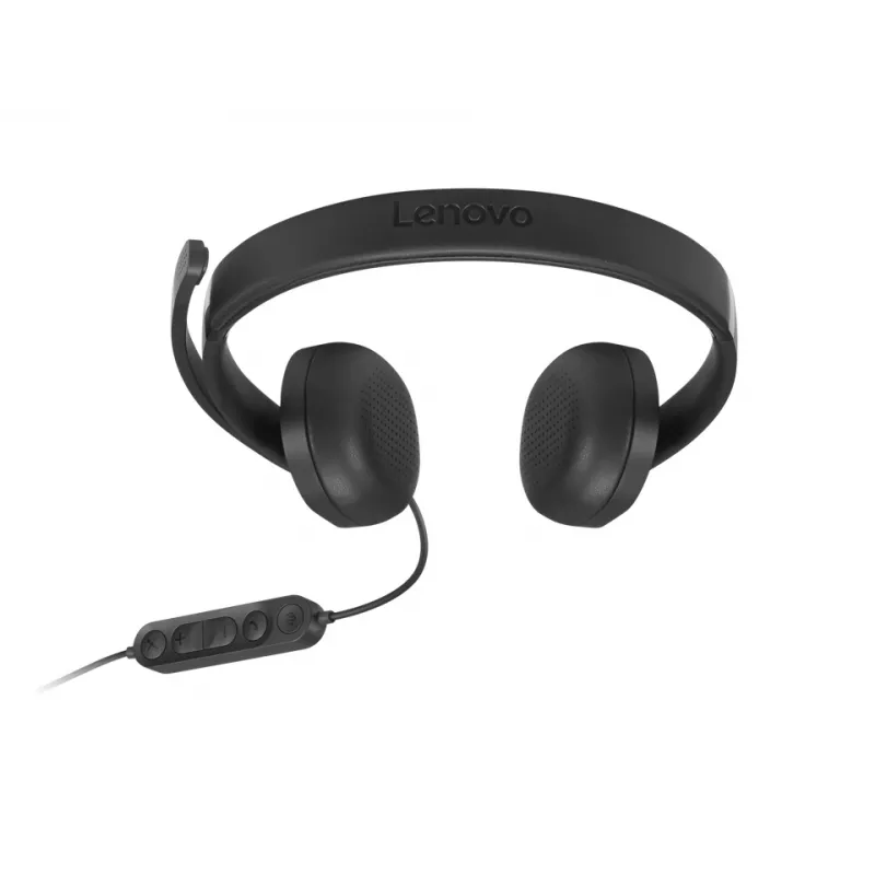 Lenovo VoIP Headset 5000 Laidinės ausinės su galvos lankeliu Biurui / Skambučių centrui USB Type-C Juodos