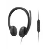 Lenovo VoIP Headset 5000 Laidinės ausinės su galvos lankeliu Biurui / Skambučių centrui USB Type-C Juodos