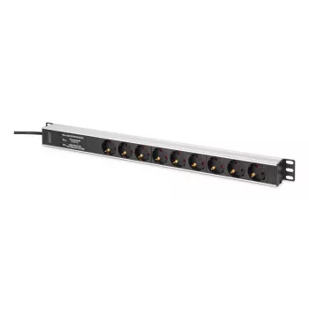 DIGITUS PDU - Aliuminis montuojamas dažnio filtras 2 m 16 A 3600 W 230 V AC 50/60 Hz 7x apsauga 2x lizdas