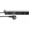 DIGITUS PDU - Aliuminis montuojamas dažnio filtras 2 m 16 A 3600 W 230 V AC 50/60 Hz 7x apsauga 2x lizdas