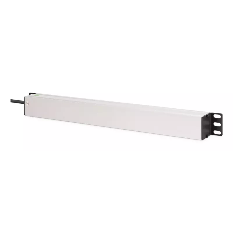 DIGITUS PDU - 1U aliumininis stovo montavimo blokas 8x apsauginis lizdas 1x lizdas 16A 230VAC 50/60Hz IEC C20 kištukas