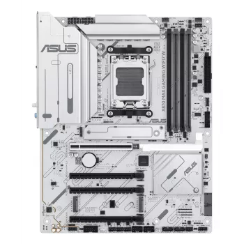 Motininė plokštė ASUS X870 MAX GAMING WIFI7 W ATX — AMD X870, Socket AM5, DDR5, 4 DIMM, Wi‑Fi 7, 2.5Gb LAN
