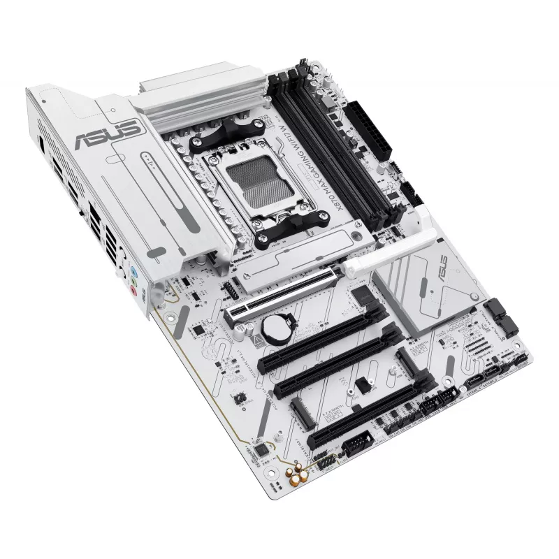 Motininė plokštė ASUS X870 MAX GAMING WIFI7 W ATX — AMD X870, Socket AM5, DDR5, 4 DIMM, Wi‑Fi 7, 2.5Gb LAN