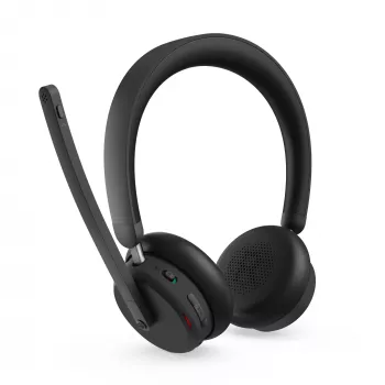Lenovo 6550 belaidės ausinės, ant galvos, biurui / skambučių centrui, USB-C, Bluetooth, juodos