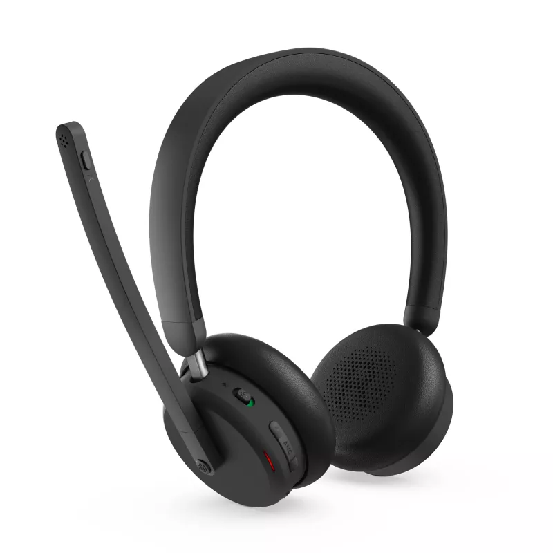 Lenovo 6550 belaidės ausinės, ant galvos, biurui / skambučių centrui, USB-C, Bluetooth, juodos
