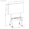 Lenta ergo office ER-306 — sausai trinama vienpusė horizontali lenta, 1190×790 mm, ant stovo su ratukais, magnetinė