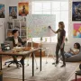 Lenta ergo office ER-306 — sausai trinama vienpusė horizontali lenta, 1190×790 mm, ant stovo su ratukais, magnetinė