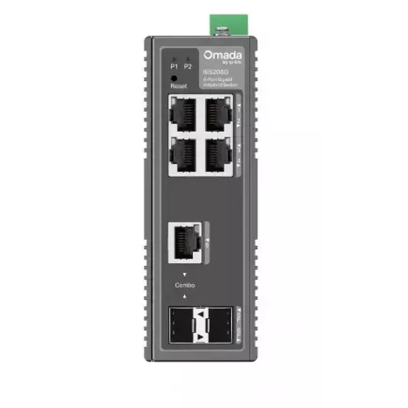 TP-Link Omada IES206G tinklo komutatorius Valdomas Gigabit Ethernet (10/100/1000) Juoda