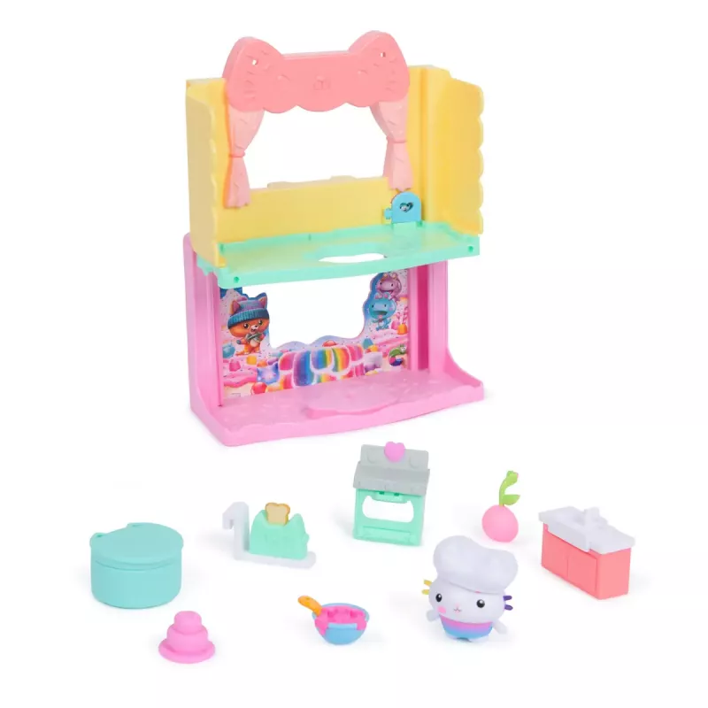 Veiksmo figūrėlė Gabby's Dollhouse Cakey's Sprinkle Cake-tastic Kitchen Daugiaspalvė